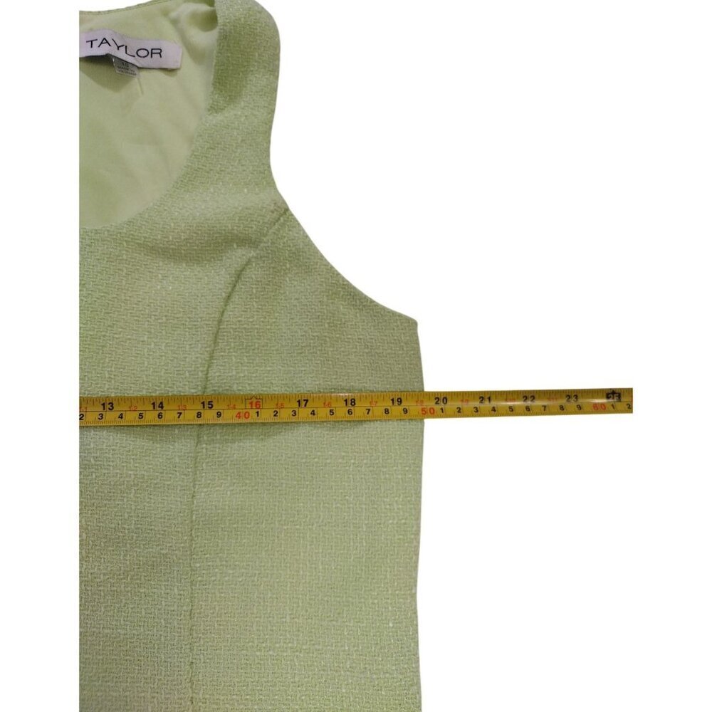 Taylor Womens Size 10 Lime Green Textured Crop Top With Back Zipper Closure, NWT - Picture 6 of 7